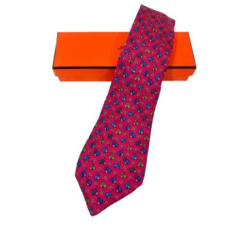 hermes mens chevron solid tie fuschia|Hermes silk ties.